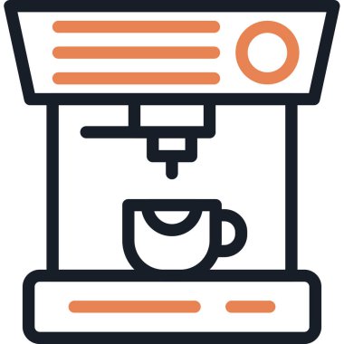 Kahve. Web simgesi basit illüstrasyon