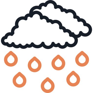 yağmur ikonu vektör illüstrasyonu