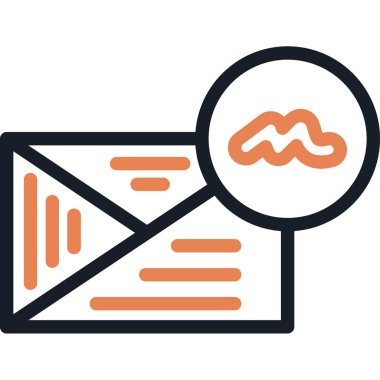 E- posta simgesi. Basit resimleme