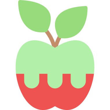 elma vektör simgesi. Tasarım için basit vektör simgesi