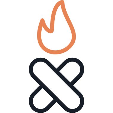 Ateş vektörü simgesini ateşle