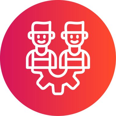 Kadın simgesi olan bir erkeğin vektör çizimi