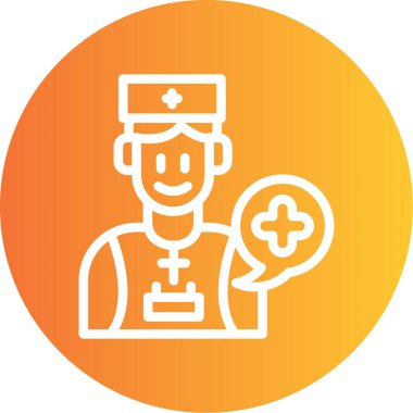 Bir doktorun vektör illüstrasyonu