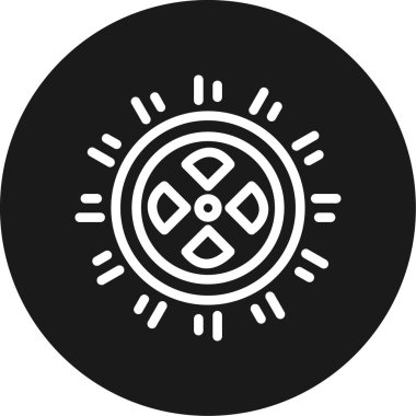 Bir pusula simgesinin vektör illüstrasyonu