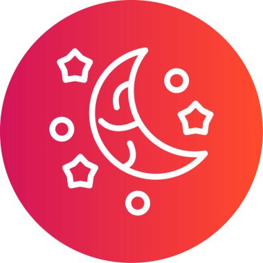 gece ay simgesi vektör illüstrasyonu