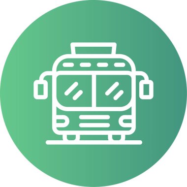 Otobüs. Web simgesi basit illüstrasyon