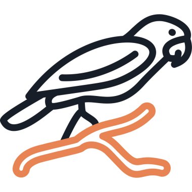 Kuş. Web simgesi basit illüstrasyon