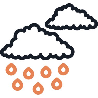 Bulut simgesi vektör illüstrasyonu