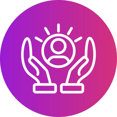 Bir ampul simgesinin vektör illüstrasyonu