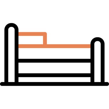 Yatak simgesinin vektör illüstrasyonu