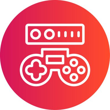 Oyun kontrolörü. Web simgesi basit illüstrasyon