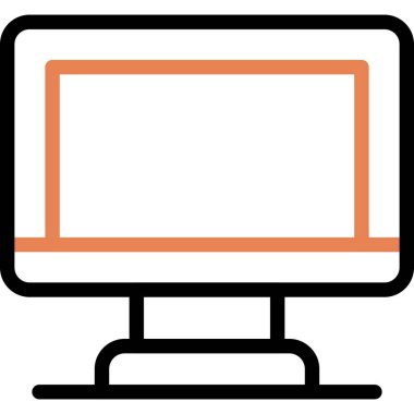 Bilgisayar. Web simgesi basit illüstrasyon