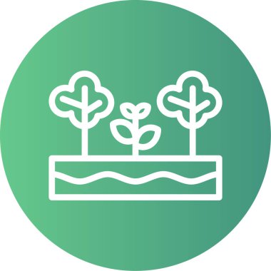 güzel bahçe vektör çizgisi simgesi