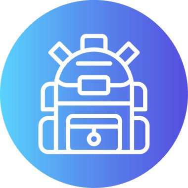 sırt çantası simgesi vektör illüstrasyonu