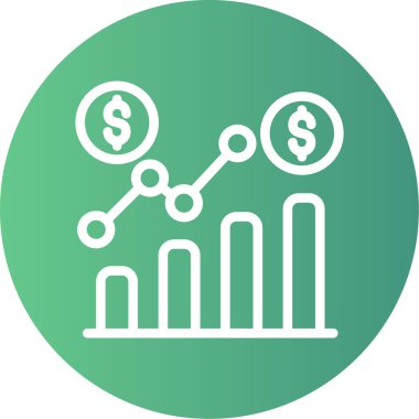 Dolar. Web simgesi basit illüstrasyon