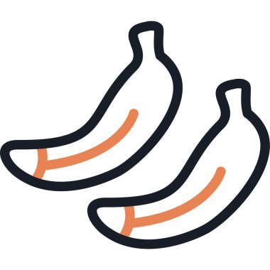 muz ikonu vektör çizimi