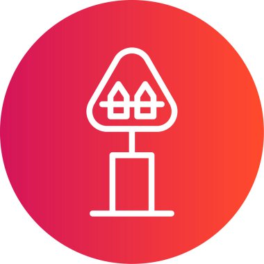 güzel ev çizgisi vektör simgesi