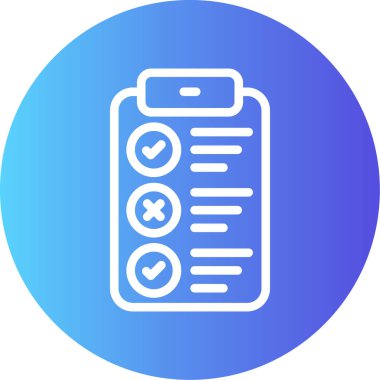 Kontrol listesi simgesinin vektör illüstrasyonu