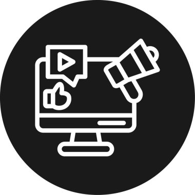 video kamera ikonu vektör illüstrasyonu