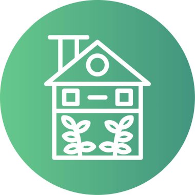 Eşsiz Ev Vektör Satırı Simgesi