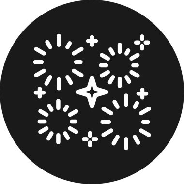 Havai fişekler. Web simgesi basit illüstrasyon