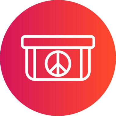 Barış simgesi olan bir kutunun vektör illüstrasyonu