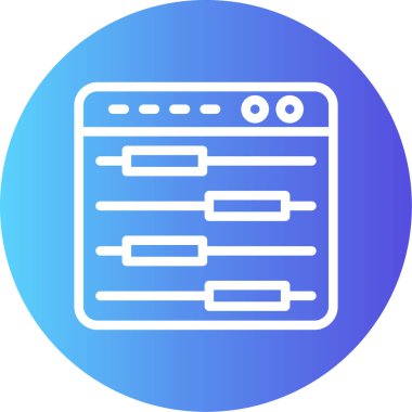 Tarayıcı. Web simgesi basit illüstrasyon