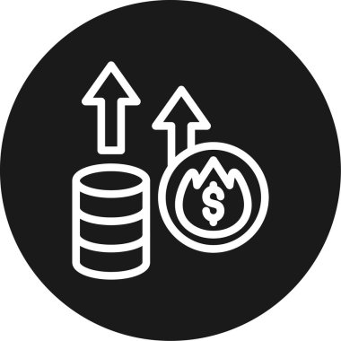 İş ve finans simgesinin vektör illüstrasyonu
