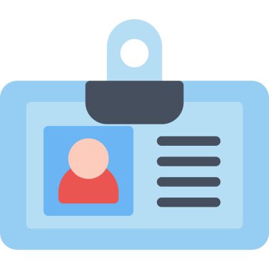 işletme kimlik kartı simgesi düz biçimli