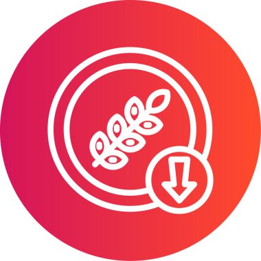 Benzersiz Yaprak Vektör Satırı Simgesi