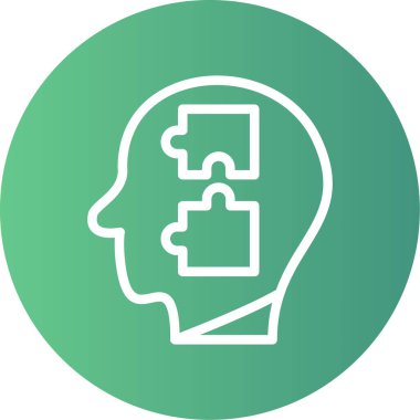 Beyin vektör simgesi modern basit tasarım çizimi