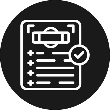 Kontrol listesi. Web simgesi basit tasarım