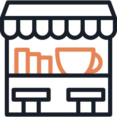 Dükkan. Web simgesi basit illüstrasyon