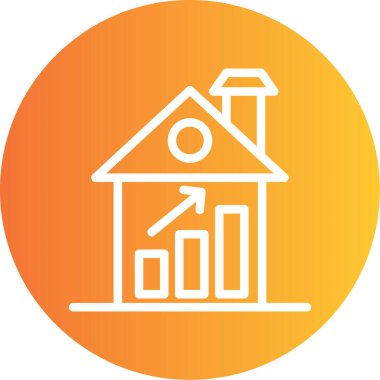 güzel ev vektör çizgisi simgesi