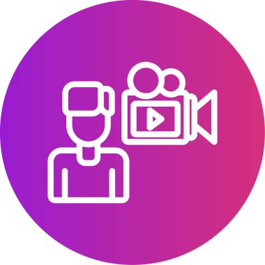 Kamera. Web simgesi basit illüstrasyon