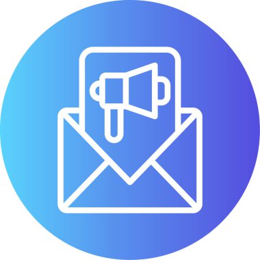 E- posta modern simgesinin vektör illüstrasyonu