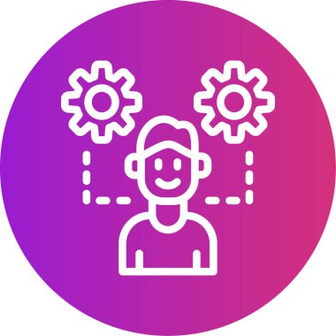 Vites içinde bir kişinin vektör simgesi