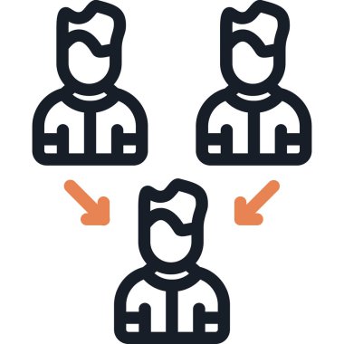 iş dünyası takım çalışması insanları simgesi ana hatları biçiminde