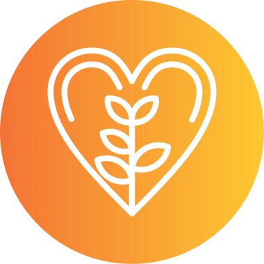 Kalp ikonu vektör illüstrasyonu