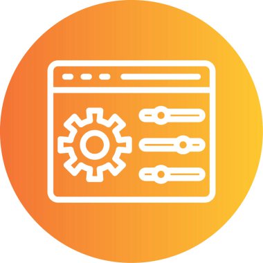 Simgeyi ayarlamanın vektör illüstrasyonu