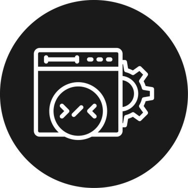 Web geliştirme simgesi, basit illüstrasyon