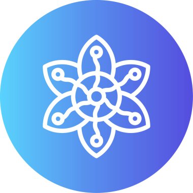 beautiful flower vector glyph icon