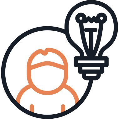 Ampul. Web simgesi basit illüstrasyon