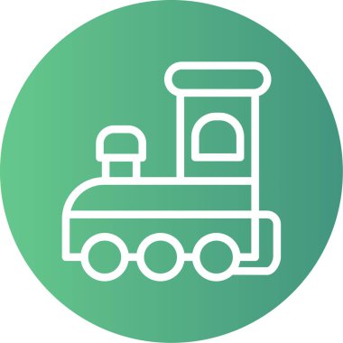 Tren simgesinin vektör illüstrasyonu