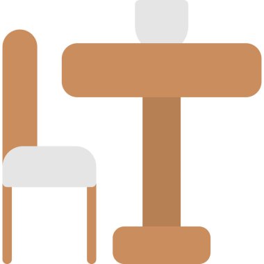 Mobilyalar. Web simgesi vektör illüstrasyonu