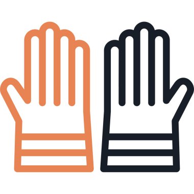 el ve eldiven simgesi vektör çizimi