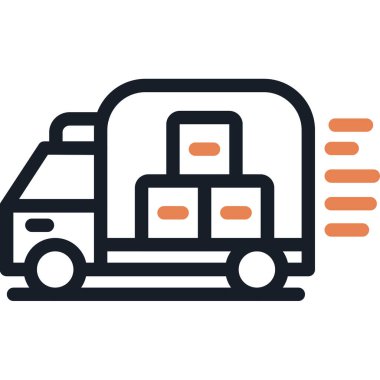 van dağıtım vektör simgesi