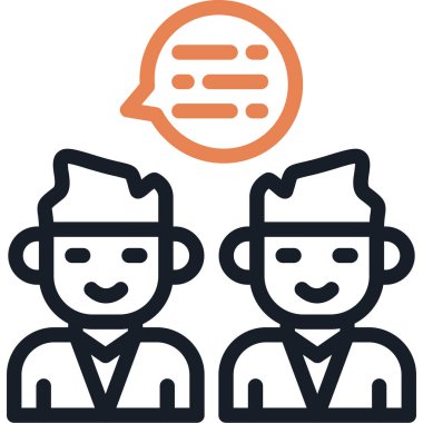 Konuş. Web simgesi basit illüstrasyon