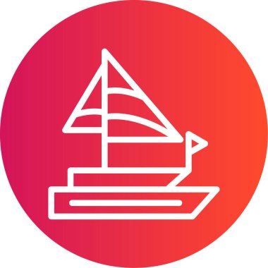 tekne modern ikon vektör illüstrasyonu