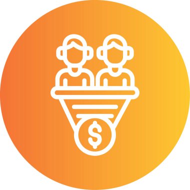 Para için. Web simgesi basit illüstrasyon